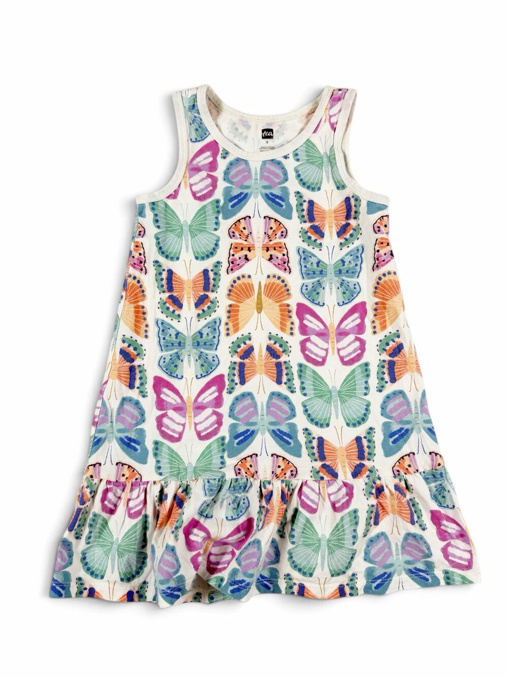 Tea Collection Butterfly Print Drop Waist Dress Multicolor Size 5